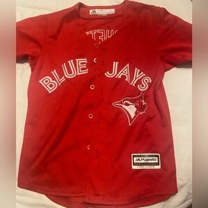 Bo Bichette 11 Canada Red Blue Jays Kids Jersey
